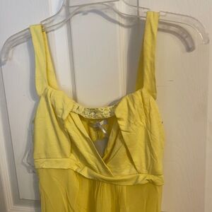 Lucy Paris Beaded Yellow Cut-Out Mini Dress NWT
